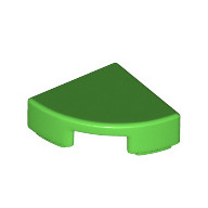 Lego destička kulatá 1x1 čtvrtkruh, světle zelená (6275873)